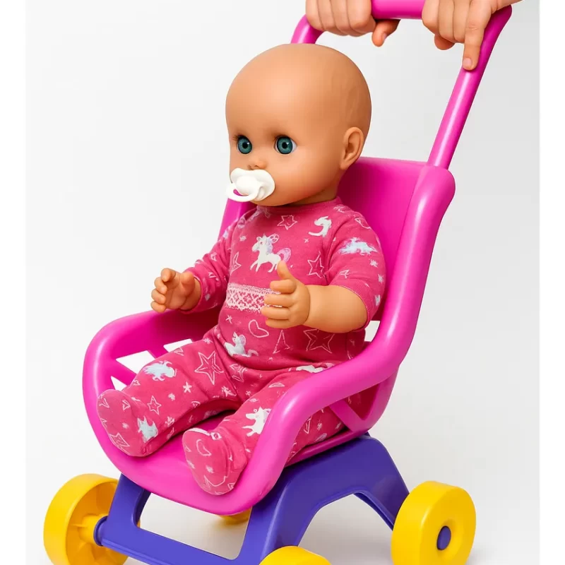 Muñeco Bebé Con Cochecito Juguete Infantil Turby Toy